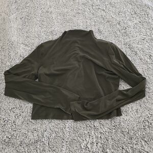 Lululemon All Aligned Mock Neck L/S in Dark Olive